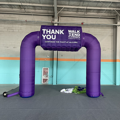 CE approved blower customize logo size inflatable square finish line arch