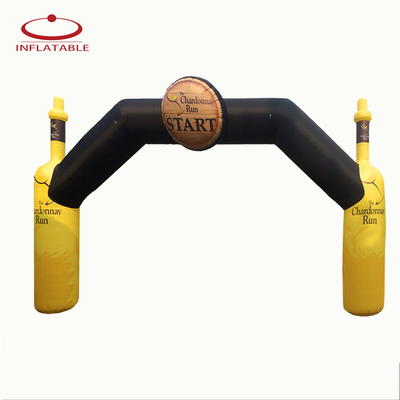 New Design outdoor round advertising inflatable arch with verlcro logo printing for sport event brand promotion
