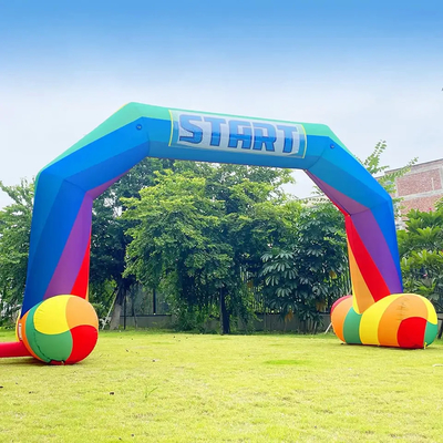 Customized Cheap Five Sides Inflatable Arch Cheap Rainbow Inflatable Arch Events with Brand Logo