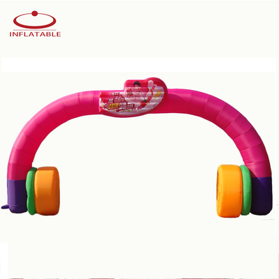 Five Sides Giant Inflatable Rainbow Arch ODM Digital Printing