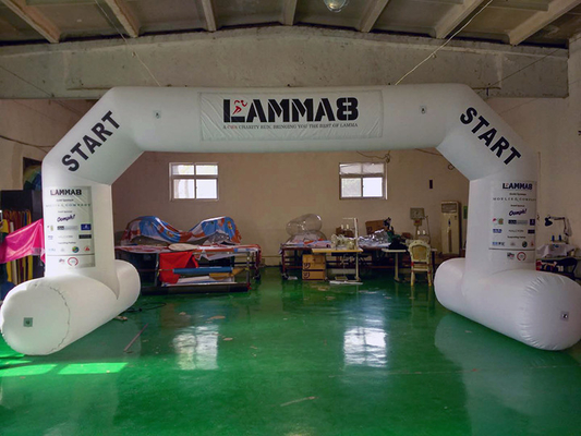 Outdoor Event Inflatable Finish Arch Waterproof With Custom Printing