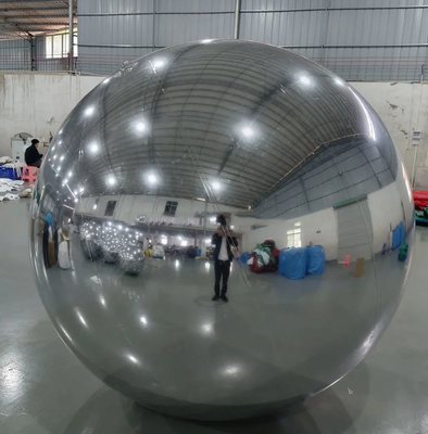 PVC Sphere Inflatable Mirror Ball Floating Silver Holiday Nightclub