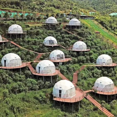 hot sale PVC fabric transparent wedding party camping geodesic dome tent house