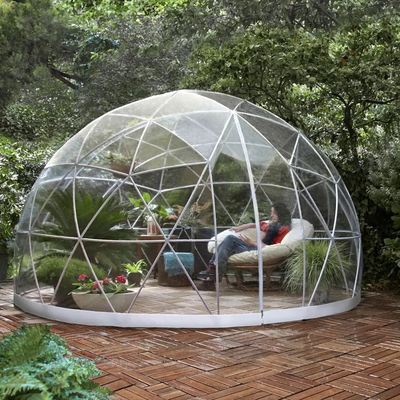 The PVC canvas transparent Weatherproof Cover Garden Igloo Greenhouse 360 Dome tent