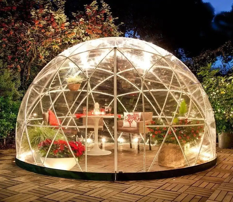The PVC canvas transparent Weatherproof Cover Garden Igloo Greenhouse 360 Dome tent