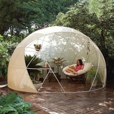The PVC canvas transparent Weatherproof Cover Garden Igloo Greenhouse 360 Dome tent
