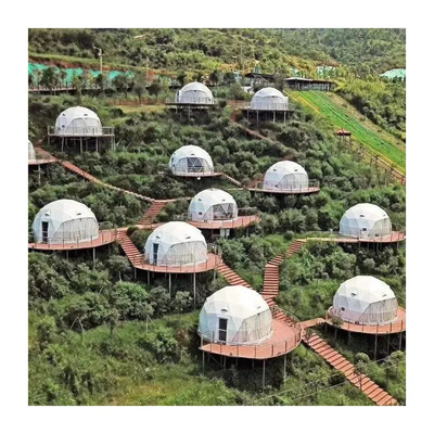 New Design outdoor luxury camping PVC living room glamping dome resort tent hotel