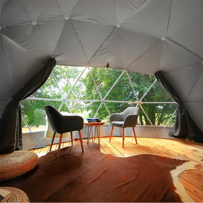 Banquet Architecture Pvdf Coated Fabric Tensile Membrane Structure Big Dome Geodesic Tent With White Pvc Cover