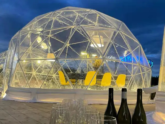 New Design 4 to 10 people 850g PVC Fabric Glamping Dome Room Luxury Tents