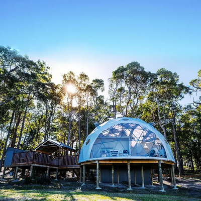 Half Sphere Trade Show Catering Dining Geodesic Dome Tent With Steel Frame Pvc Cover