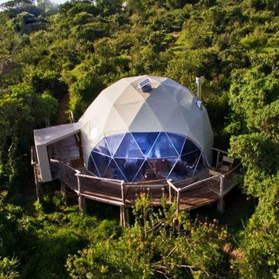 Half Sphere Trade Show Catering Dining Geodesic Dome Tent With Steel Frame Pvc Cover