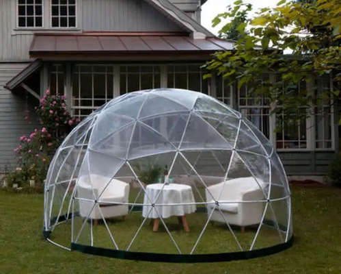 larger image Add to Compare  Share luxury 6m pvc winter snow heated camping half dome tent for desert
