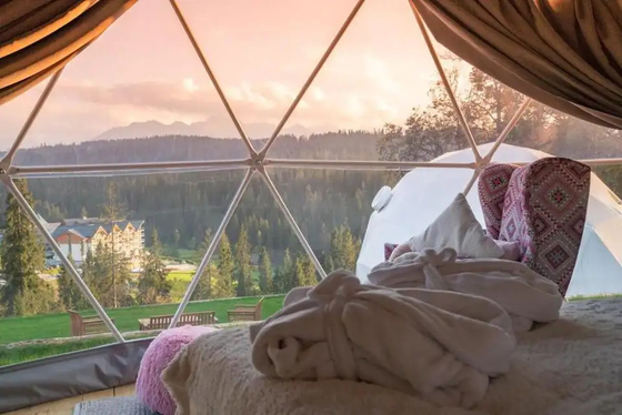 Waterproof Outdoor 5m Geodesic Dome Garden Geodesic Four Season Tent