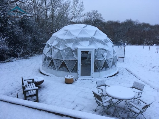 White Outdoor Inflatable Camping Geodesic Dome Tent Waterproof PVC Prefab