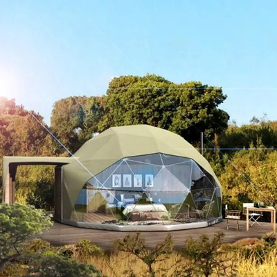 White Outdoor Inflatable Camping Geodesic Dome Tent Waterproof PVC Prefab