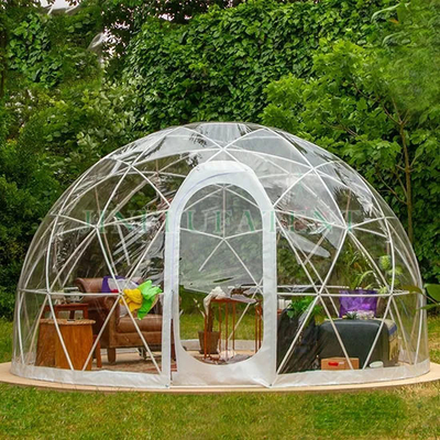 Customized Logo 2.9m Igloo Dome Tent Transparent PVC For Garden House