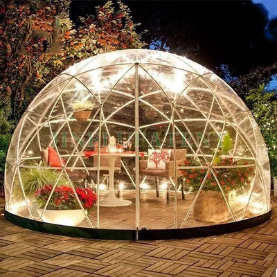 Customized Logo 2.9m Igloo Dome Tent Transparent PVC For Garden House