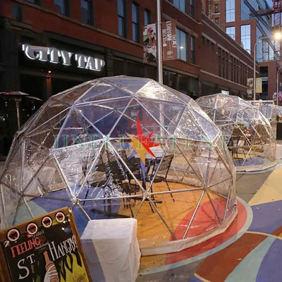 Customized Logo 2.9m Igloo Dome Tent Transparent PVC For Garden House
