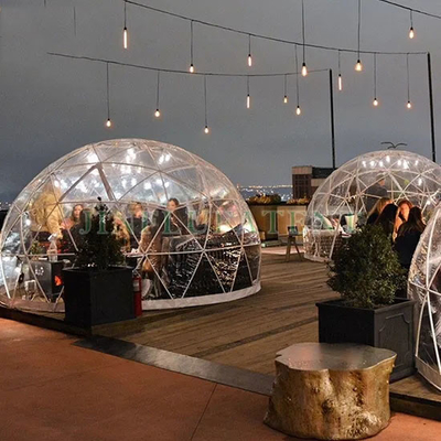 Customized Logo 2.9m Igloo Dome Tent Transparent PVC For Garden House