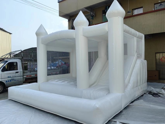PVC Commercial Bounce House Inflatable Castle With Slide For Kids