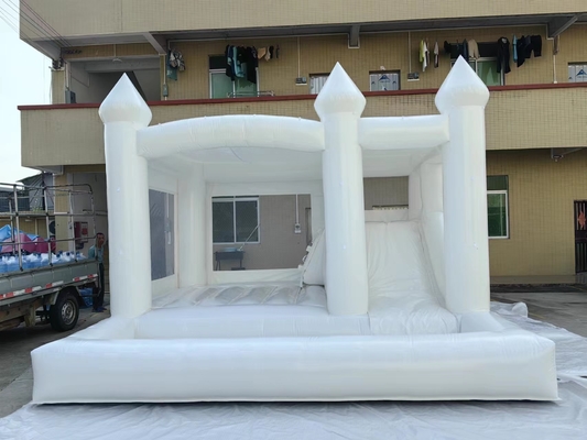 PVC Commercial Bounce House Inflatable Castle With Slide For Kids