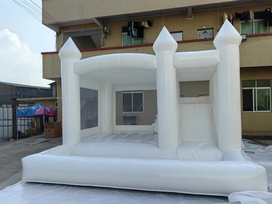 PVC Commercial Bounce House Inflatable Castle With Slide For Kids