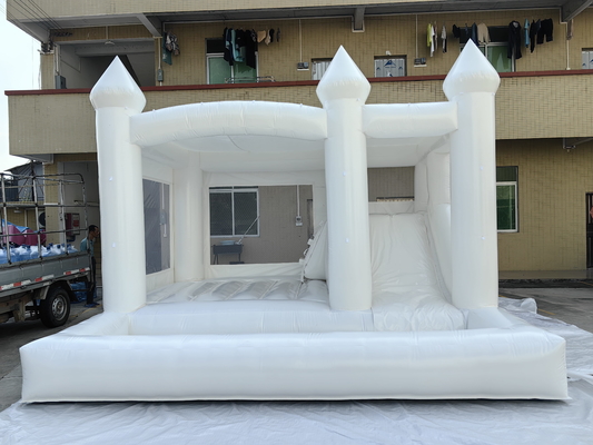 PVC Commercial Bounce House Inflatable Castle With Slide For Kids
