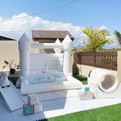 OEM Inflatable Bubble House Moon Jumping White Bouncy Castle