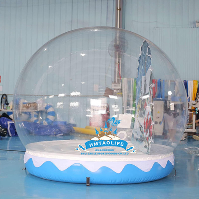 Blue Inflatable Bubble House With Jumping Pvc Transparent For Outdoor Party