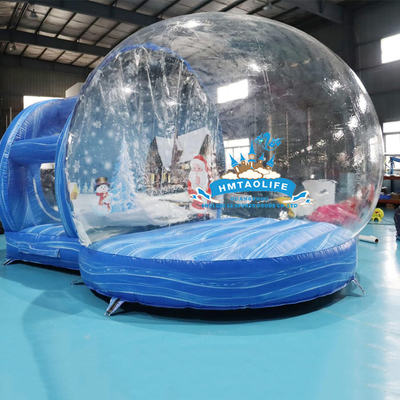 Blue Inflatable Bubble House With Jumping Pvc Transparent For Outdoor Party