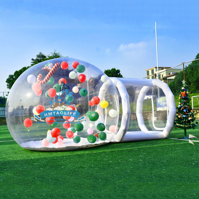 White Bounce House With Bubbles Playing Jumping Transparent