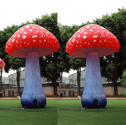 Personalized 4 Meters Height Inflatable Lighting Mushroom Model For Event Display LED Mushroom Flower