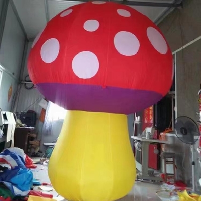 Personalized 4 Meters Height Inflatable Lighting Mushroom Model For Event Display LED Mushroom Flower