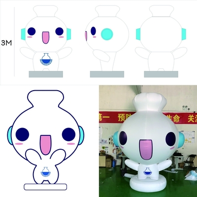 Giant Inflatable Sports Mascots Advertising 3D Cartoon Oxford Material