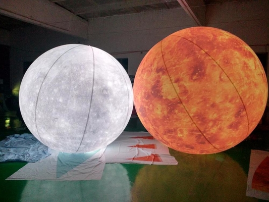 Helium Inflatable LED Light Round Dvertising Air Moon Balloon
