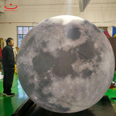 Helium Inflatable LED Light Round Dvertising Air Moon Balloon
