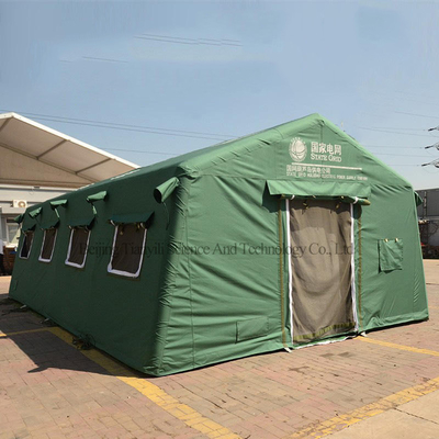 OEM/ODM Large Convenient High Quality Outdoor Camping Green Inflatable Tent Relief Waterproof Oxford Tent