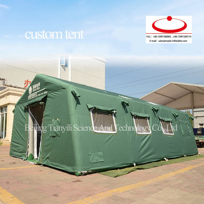 OEM/ODM Large Convenient High Quality Outdoor Camping Green Inflatable Tent Relief Waterproof Oxford Tent