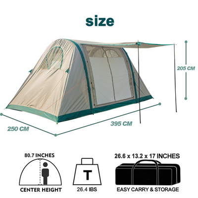 Hot Four-season 10 person Winter Waterproof Outdoor Luxury Hotel Desert Pop Up Air Tent Inflatable Camping Tent for 8 person