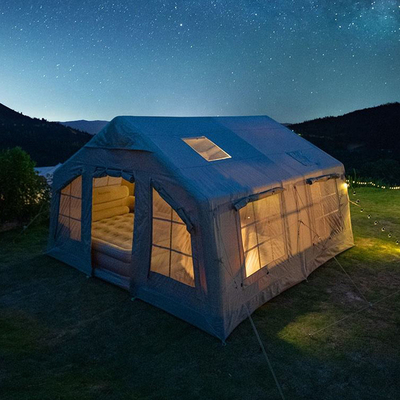 Custom Outdoor Inflatable House Air Tent Household Family Two-Room Waterproof Inflatable Camping Tent for Sale