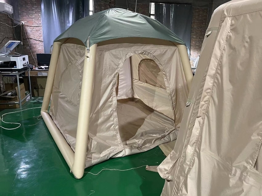 High quality portable folding waterproof double-layer air conditioner inflatable house tent for outdoor camping and travel