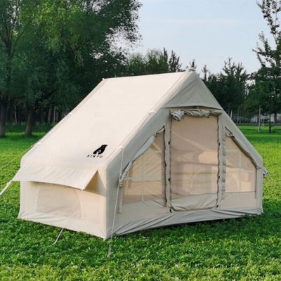 Wholesale Inflatable Air Tourist Tent Large Canvas Glamping Cabin Tent Family Outdoor Inflatable Camping Tent