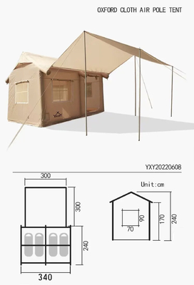 Air Family Inflatable Camping Tent Canvas Customized Luxury Polyester