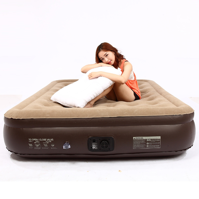 hot selling Blow Up Air Bed Soft Plush Flocking Mattress Durable Automatic Electric Inflation air mattress