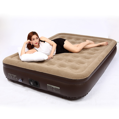 hot selling Blow Up Air Bed Soft Plush Flocking Mattress Durable Automatic Electric Inflation air mattress