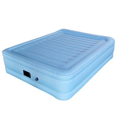 Flocked PVC Inflatable Sleeping Mat Portable Air Mattress With Pump