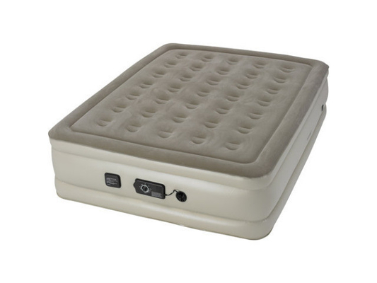 Flocked PVC Inflatable Sleeping Mat Portable Air Mattress With Pump