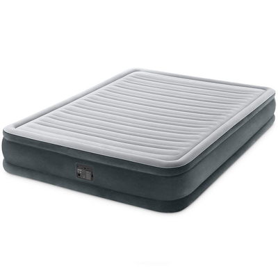 Flocked PVC Inflatable Sleeping Mat Portable Air Mattress With Pump
