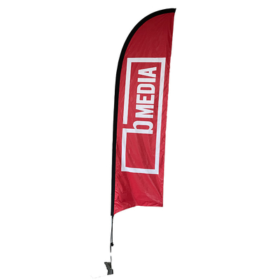 outdoor flying polyester double sided Advertising beach flag Marketing custom Feather banner