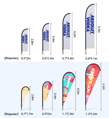 outdoor flying banner promotion custom printed advertising knife type teardrop flag bali bow beach flag with corss base